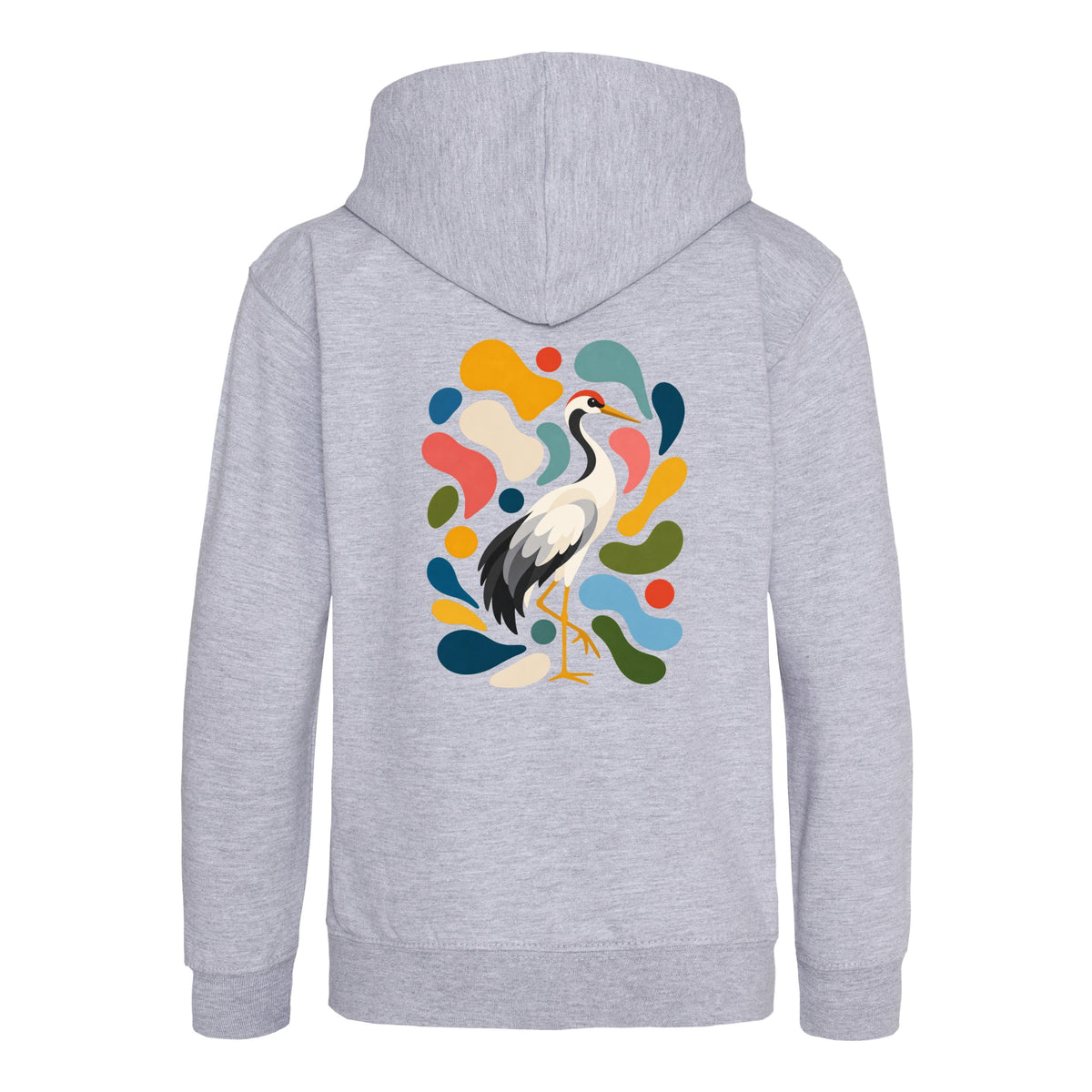 Stillness and Grace Kids' Hoodie - Freeform Fauna Heather Grey colour variant image