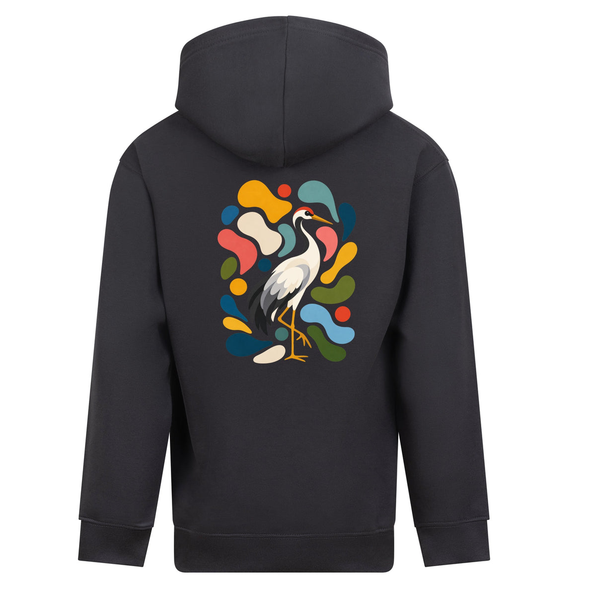 Stillness and Grace Kids' Hoodie - Freeform Fauna Solid Charcoal colour variant image