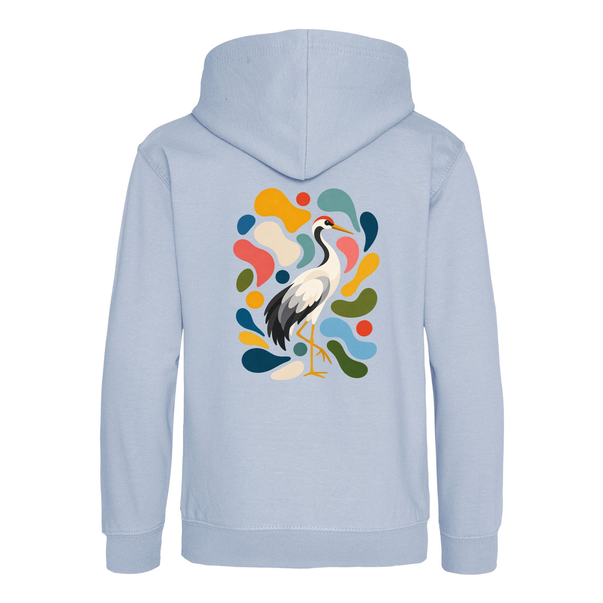 Stillness and Grace Kids' Hoodie - Freeform Fauna Sky Blue colour variant image