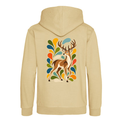 Woodland Majesty Kids' Hoodie - Freeform Fauna Desert Sand colour variant image