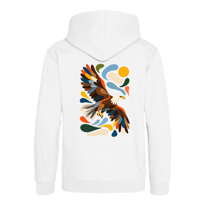 Skybound Spirit Kids' Hoodie - Freeform Fauna Arctic White colour variant image