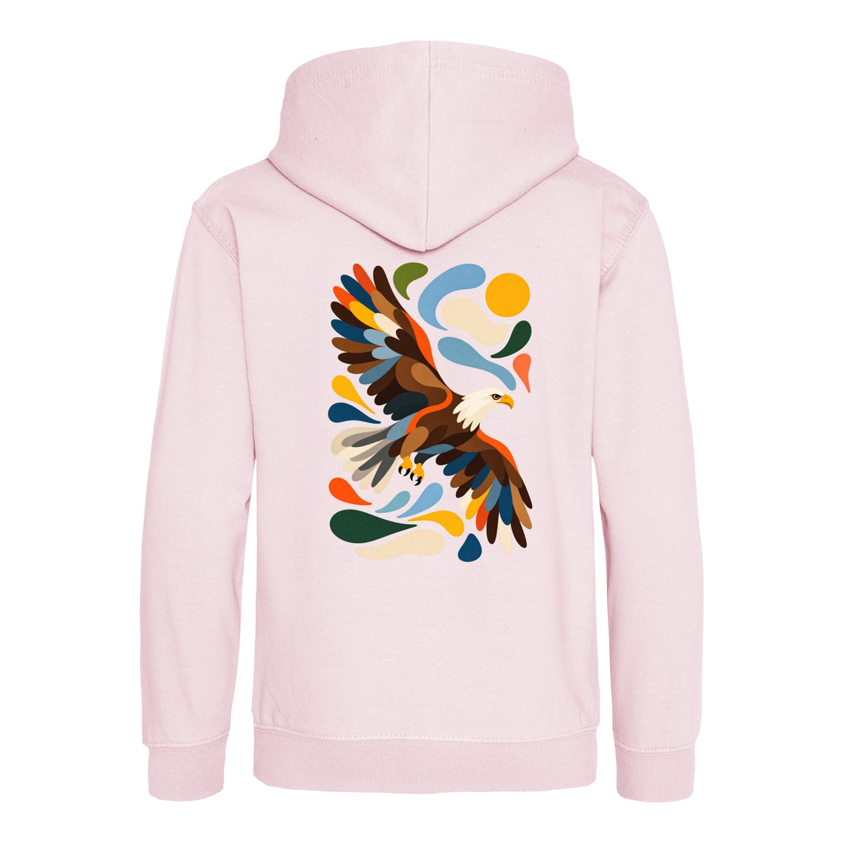 Skybound Spirit Kids' Hoodie - Freeform Fauna Baby Pink colour variant image