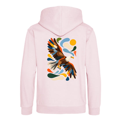 Skybound Spirit Kids' Hoodie - Freeform Fauna Baby Pink colour variant image