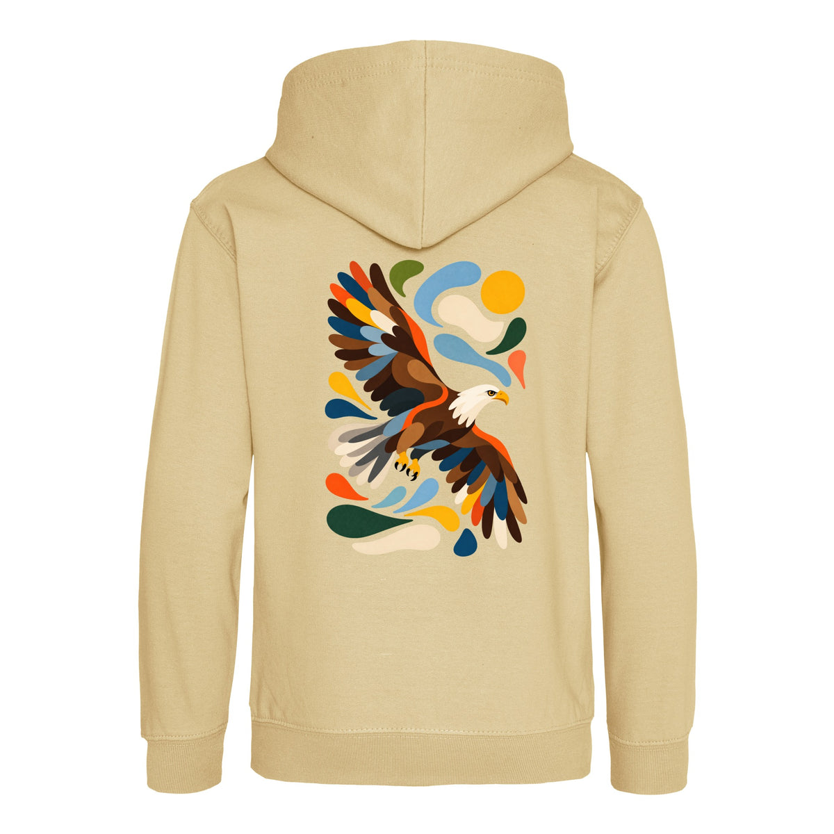 Skybound Spirit Kids' Hoodie - Freeform Fauna Desert Sand colour variant image