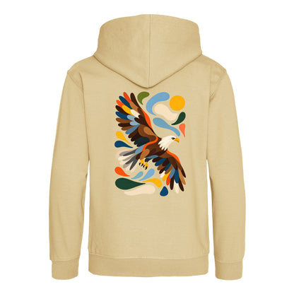 Skybound Spirit Kids' Hoodie - Freeform Fauna Desert Sand colour variant image