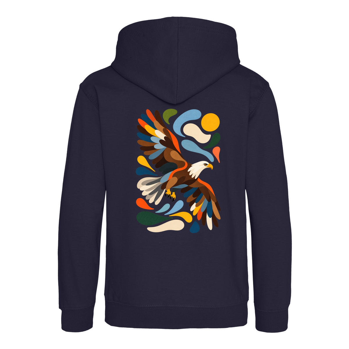 Skybound Spirit Kids' Hoodie - Freeform Fauna French Navy colour variant image