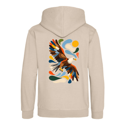Skybound Spirit Kids' Hoodie - Freeform Fauna Natural Stone colour variant image