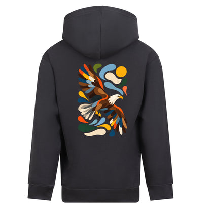 Skybound Spirit Kids' Hoodie - Freeform Fauna Solid Charcoal colour variant image