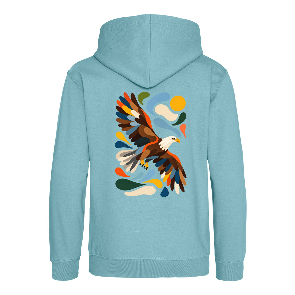 Skybound Spirit Kids' Hoodie - Freeform Fauna Seafoam colour variant image