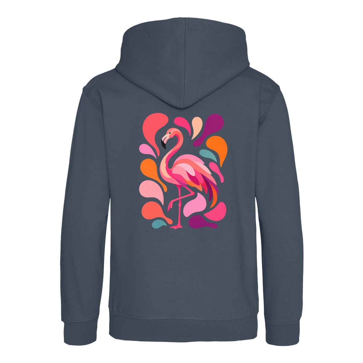 Blush in Motion Kids' Hoodie - Freeform Fauna Airforce Blue colour variant image