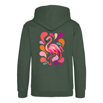 Blush in Motion Kids' Hoodie - Freeform Fauna Bottle Green colour variant image