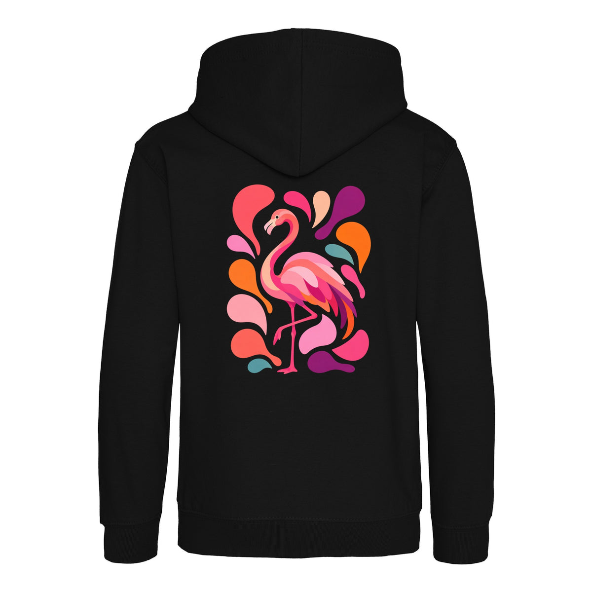 Blush in Motion Kids' Hoodie - Freeform Fauna Deep Black colour variant image