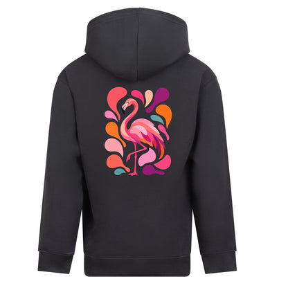 Blush in Motion Kids' Hoodie - Freeform Fauna Solid Charcoal colour variant image