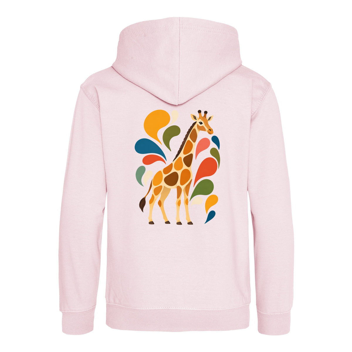 Sunlit Safari Kids' Hoodie - Freeform Fauna Baby Pink colour variant image