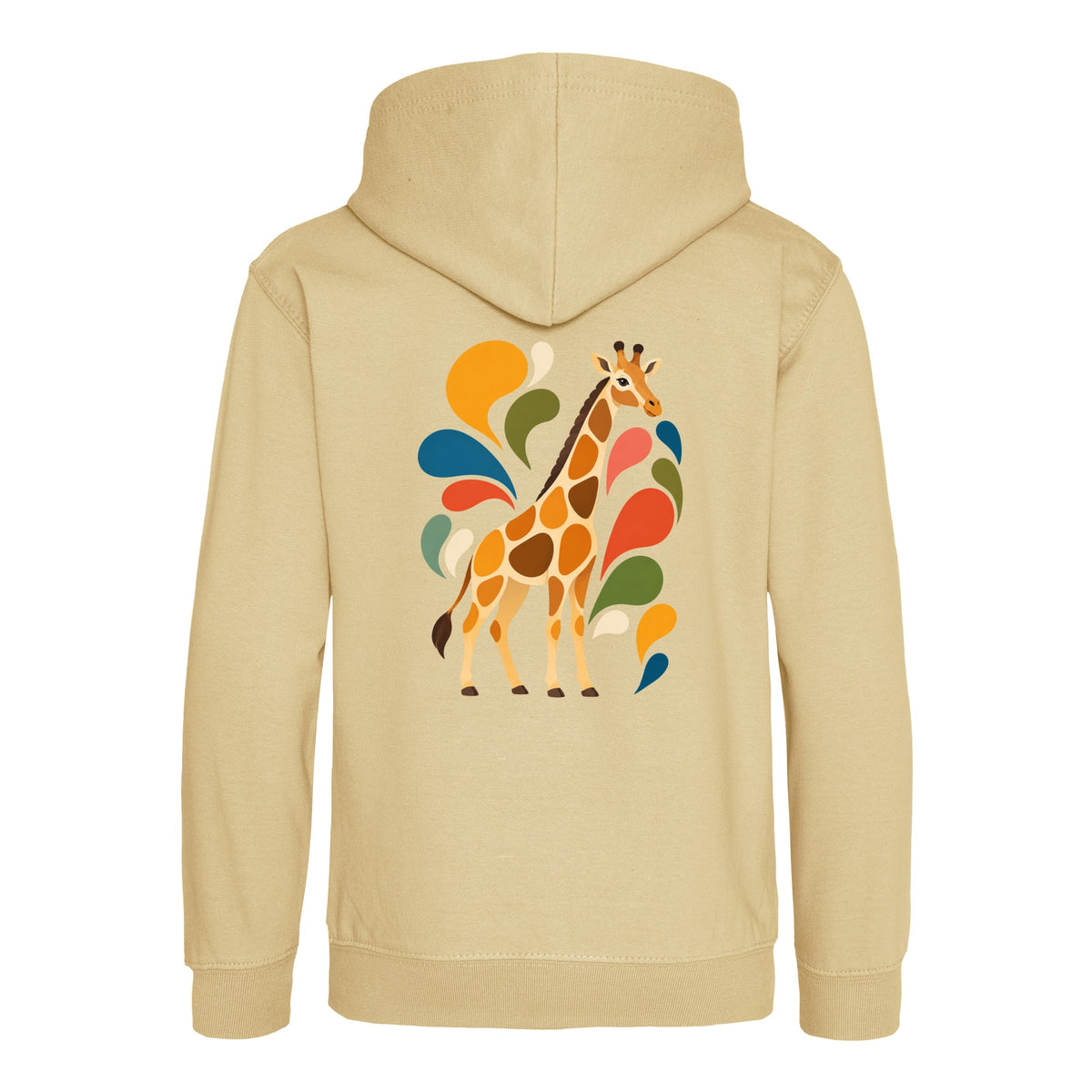Sunlit Safari Kids' Hoodie - Freeform Fauna Desert Sand colour variant image