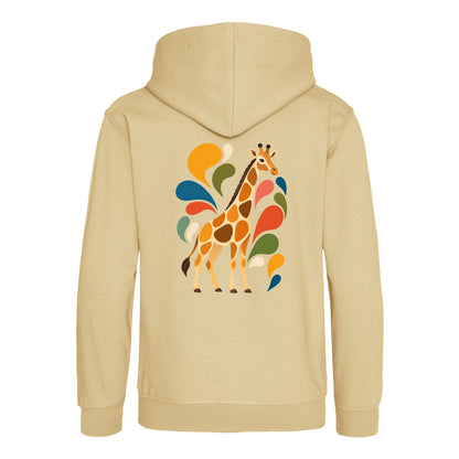 Sunlit Safari Kids' Hoodie - Freeform Fauna Desert Sand colour variant image