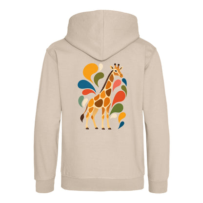 Sunlit Safari Kids' Hoodie - Freeform Fauna Natural Stone colour variant image