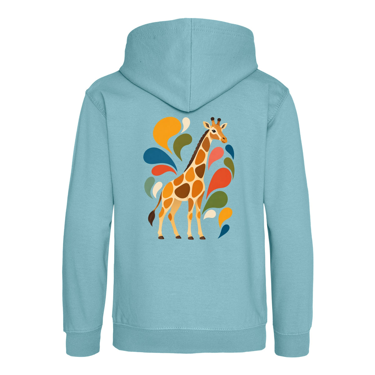 Sunlit Safari Kids' Hoodie - Freeform Fauna Seafoam colour variant image