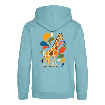 Sunlit Safari Kids' Hoodie - Freeform Fauna Seafoam colour variant image