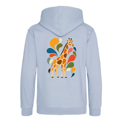 Sunlit Safari Kids' Hoodie - Freeform Fauna Sky Blue colour variant image