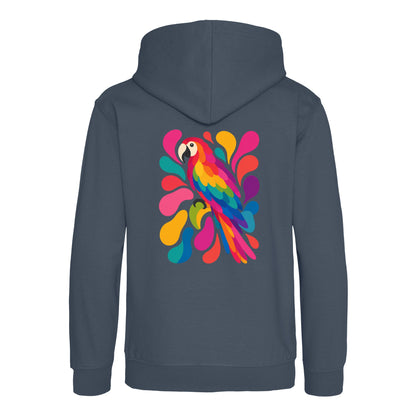 Tropical Burst Kids' Hoodie - Freeform Fauna Airforce Blue colour variant image