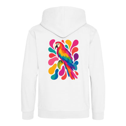 Tropical Burst Kids' Hoodie - Freeform Fauna Arctic White colour variant image