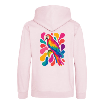 Tropical Burst Kids' Hoodie - Freeform Fauna Baby Pink colour variant image