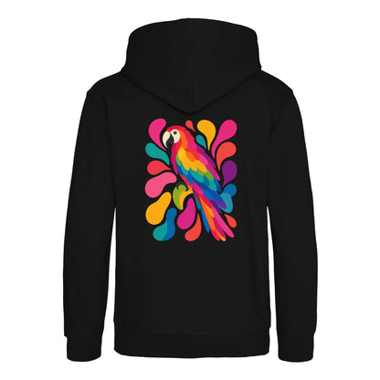 Tropical Burst Kids' Hoodie - Freeform Fauna Deep Black colour variant image