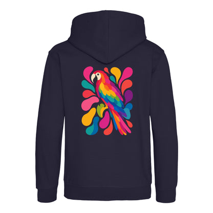 Tropical Burst Kids' Hoodie - Freeform Fauna French Navy colour variant image