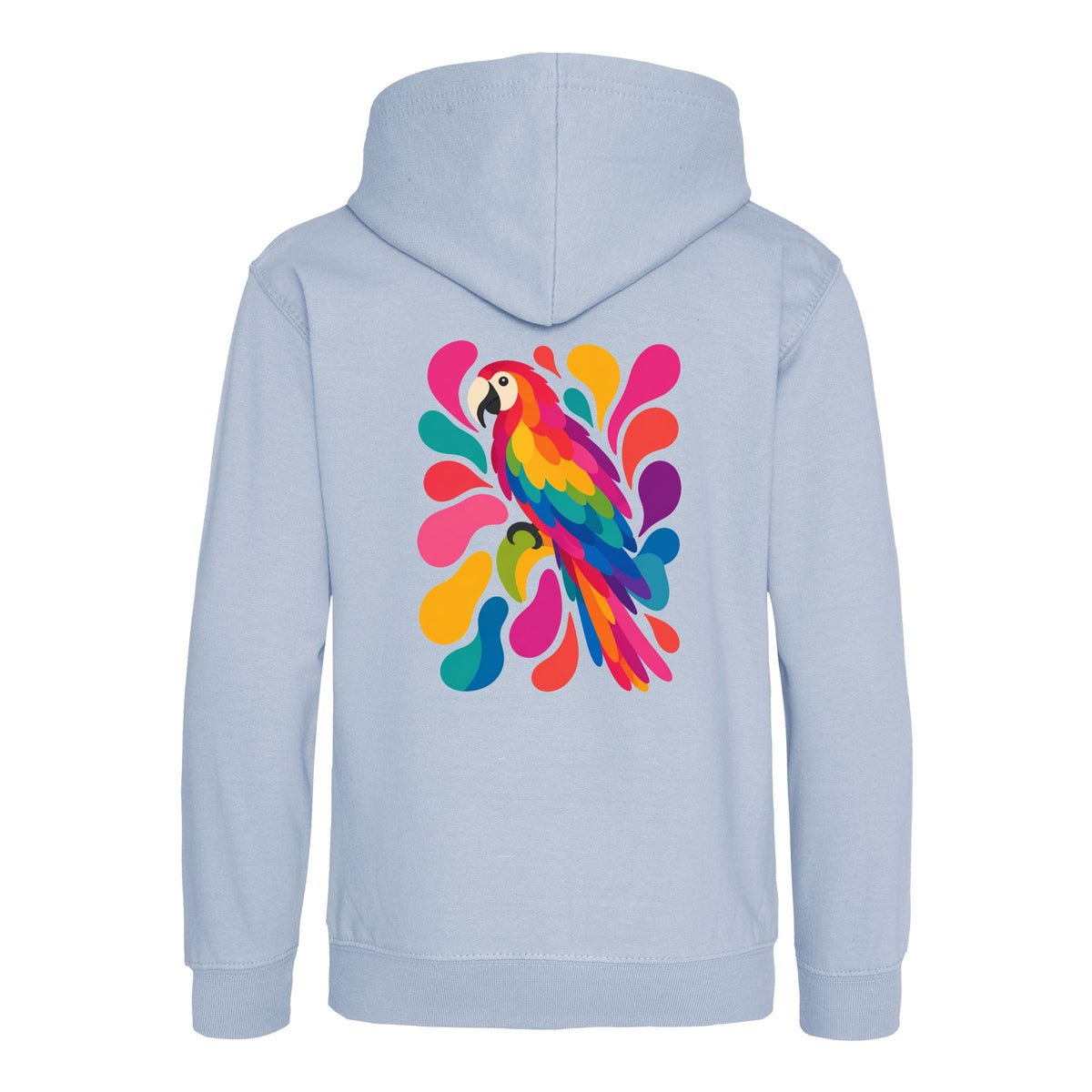 Tropical Burst Kids' Hoodie - Freeform Fauna Sky Blue colour variant image