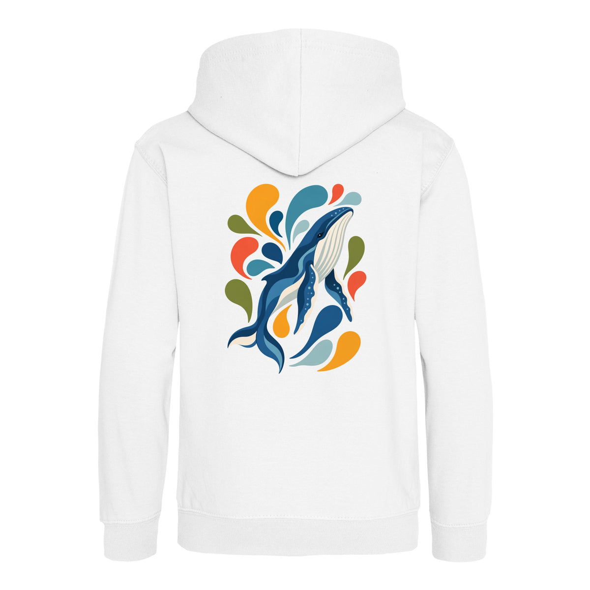 Ocean Song Kids' Hoodie - Freeform Fauna Arctic White colour variant image