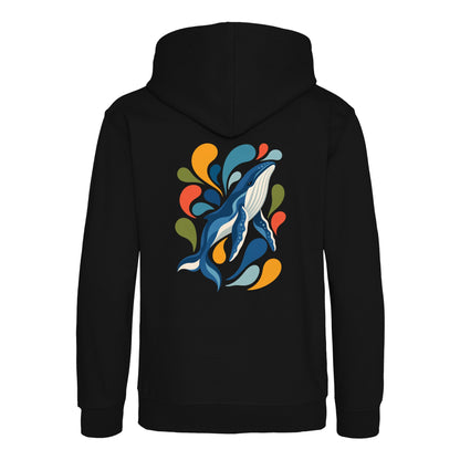 Ocean Song Kids' Hoodie - Freeform Fauna Deep Black colour variant image