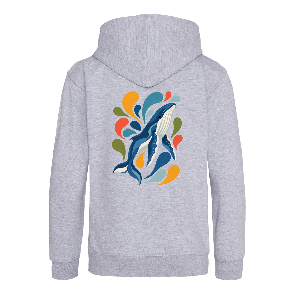 Ocean Song Kids' Hoodie - Freeform Fauna Heather Grey colour variant image