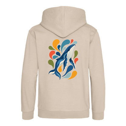 Ocean Song Kids' Hoodie - Freeform Fauna Natural Stone colour variant image