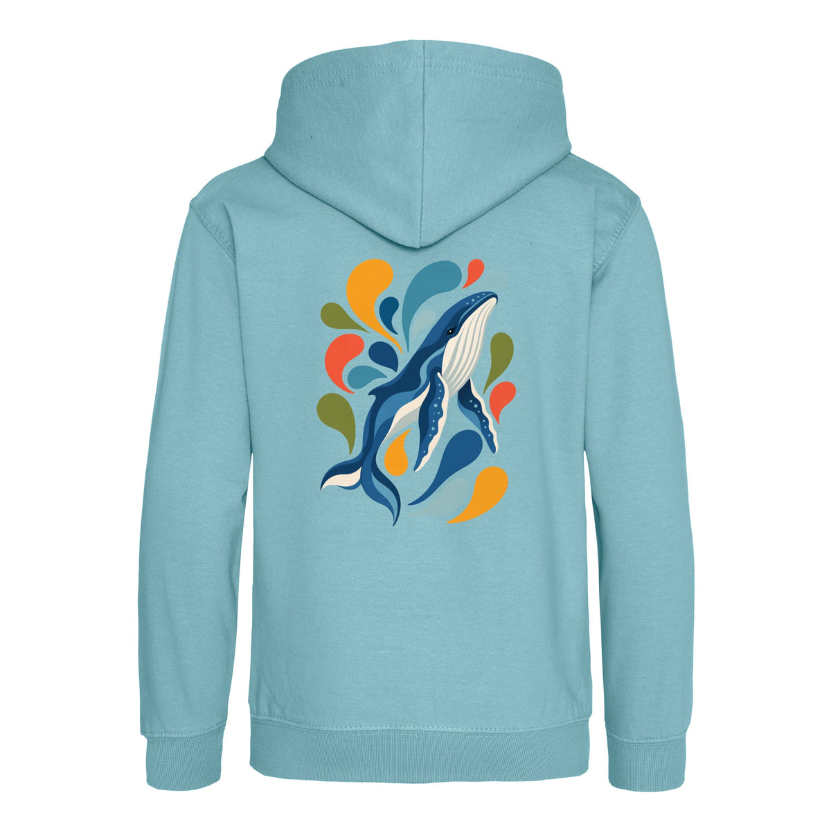 Ocean Song Kids' Hoodie - Freeform Fauna Seafoam colour variant image