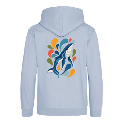 Ocean Song Kids' Hoodie - Freeform Fauna Sky Blue colour variant image