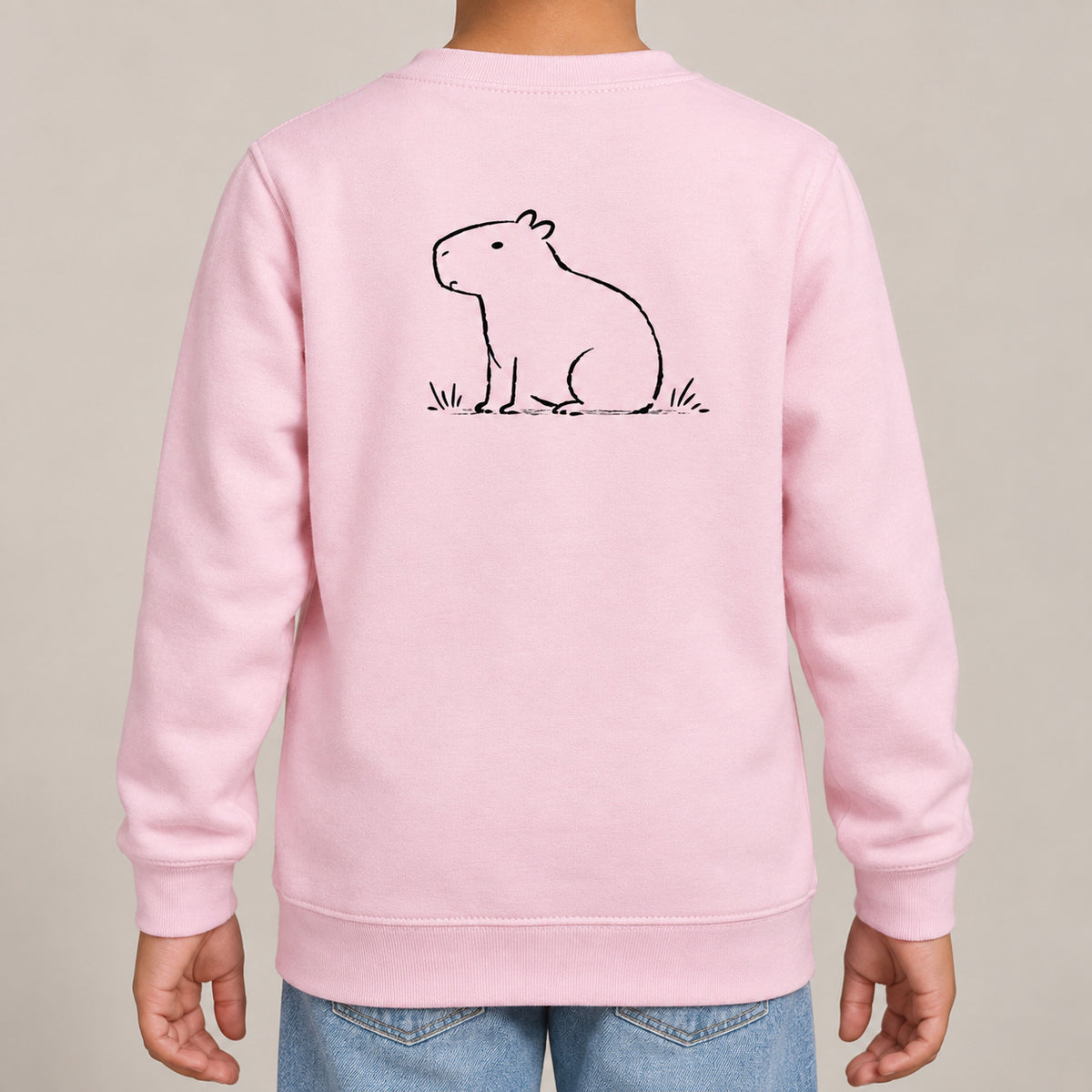 Calm Capybara Kids' Sweatshirt - Wild Lines lead image