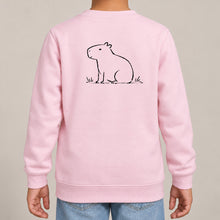 Calm Capybara Kids' Sweatshirt - Wild Lines lead image