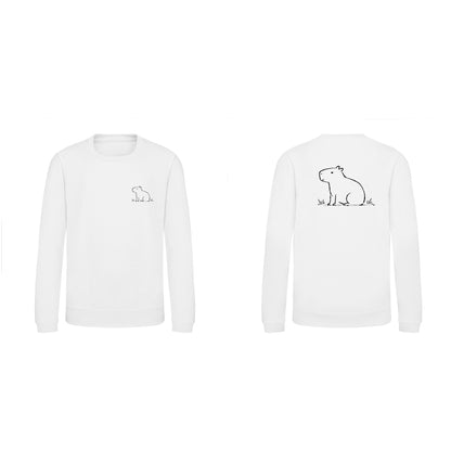 Calm Capybara Kids' Sweatshirt - Wild Lines Arctic White colour variant image