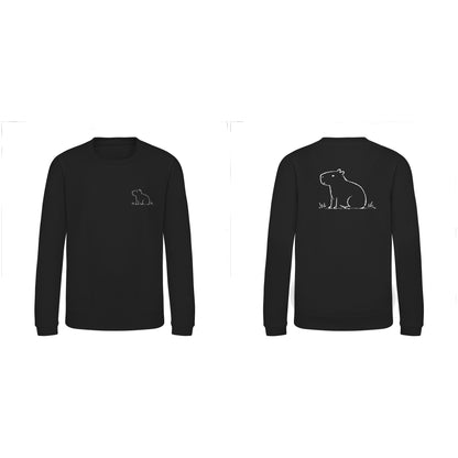 Calm Capybara Kids' Sweatshirt - Wild Lines Deep Black colour variant image