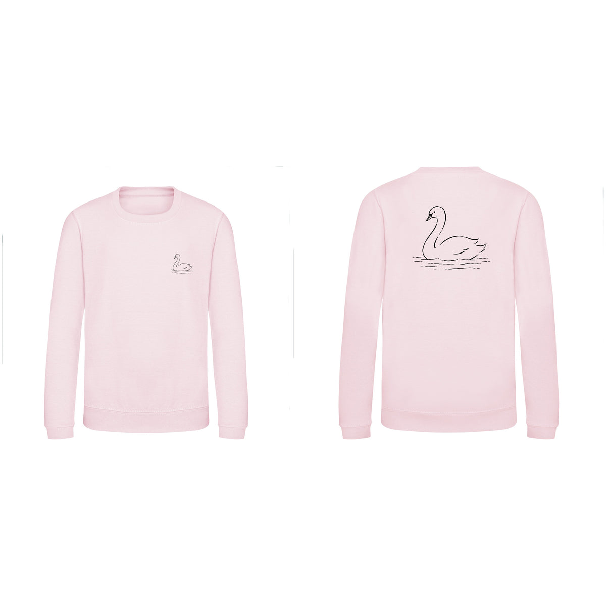 Gliding Swan Kids' Sweatshirt - Wild Lines Baby Pink colour variant image