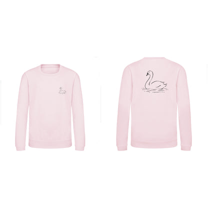 Gliding Swan Kids' Sweatshirt - Wild Lines Baby Pink colour variant image