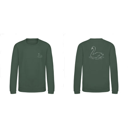 Gliding Swan Kids' Sweatshirt - Wild Lines Bottle Green colour variant image