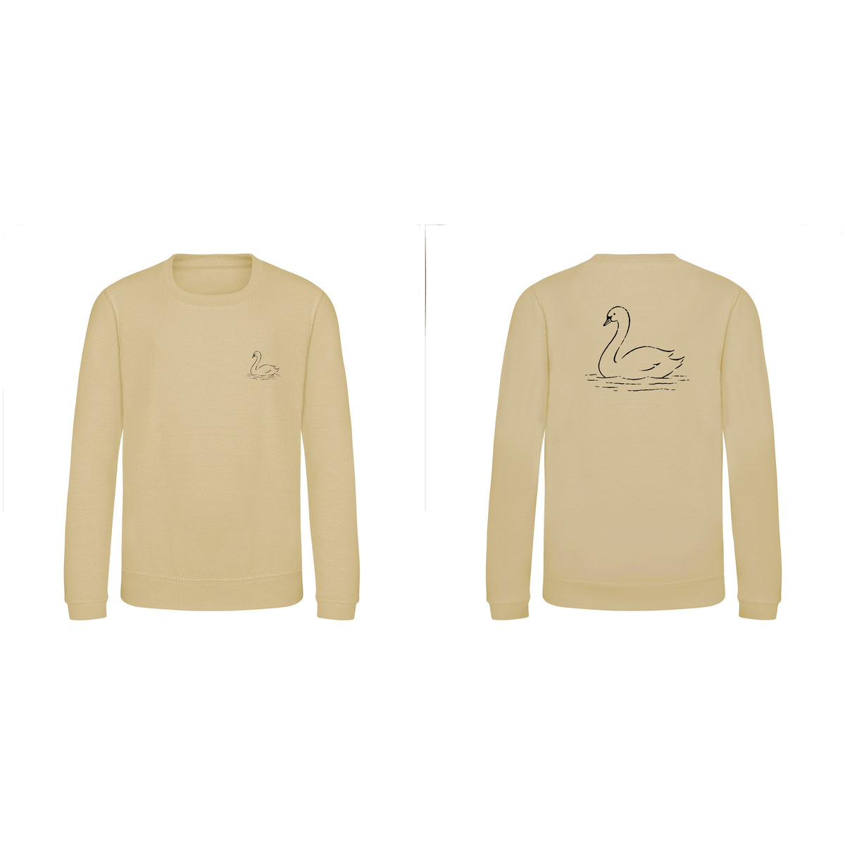 Gliding Swan Kids' Sweatshirt - Wild Lines Desert Sand colour variant image