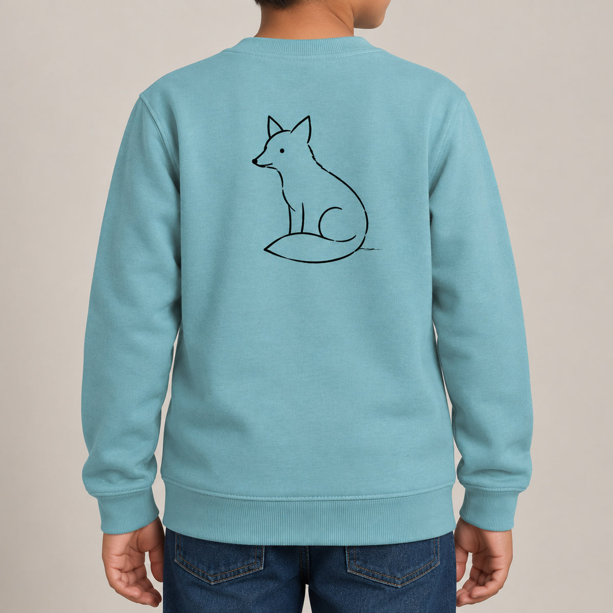 Poised Fox Kids' Sweatshirt - Wild Lines lead image