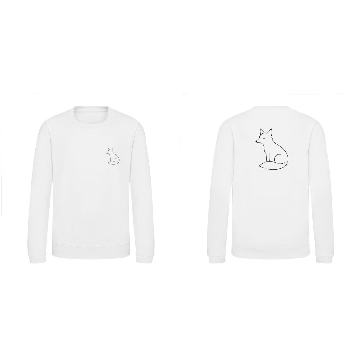 Poised Fox Kids' Sweatshirt - Wild Lines Arctic White colour variant image