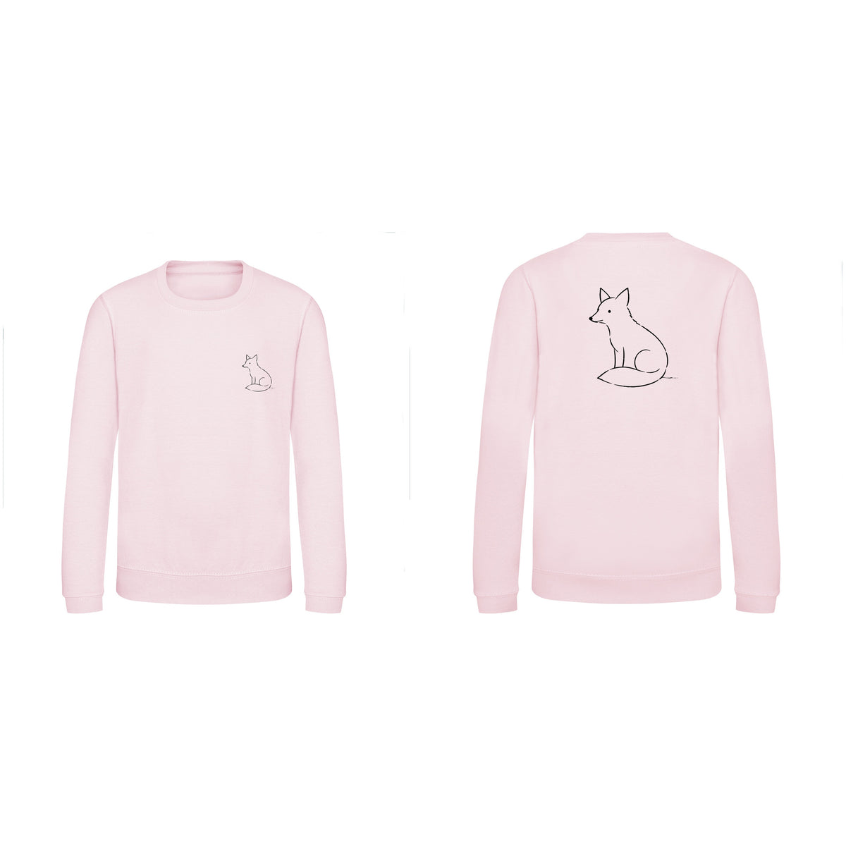 Poised Fox Kids' Sweatshirt - Wild Lines Baby Pink colour variant image