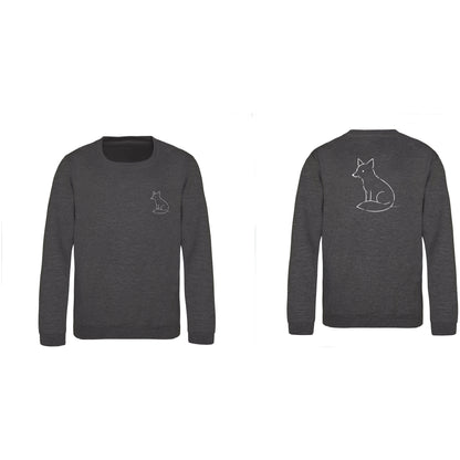 Poised Fox Kids' Sweatshirt - Wild Lines Charcoal colour variant image