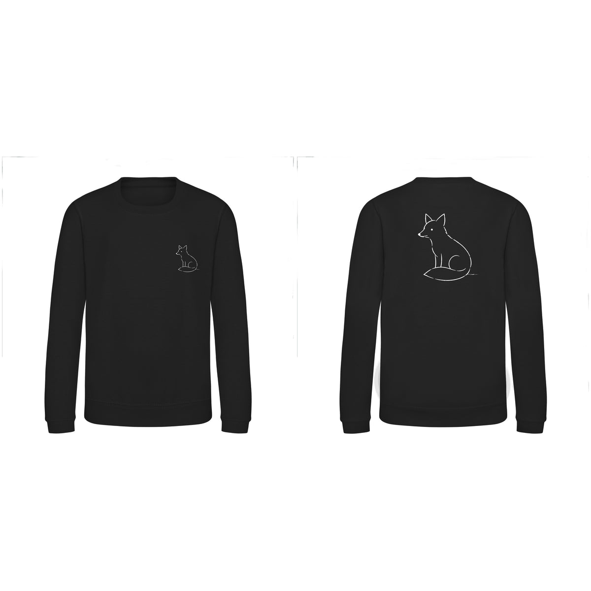 Poised Fox Kids' Sweatshirt - Wild Lines Deep Black colour variant image