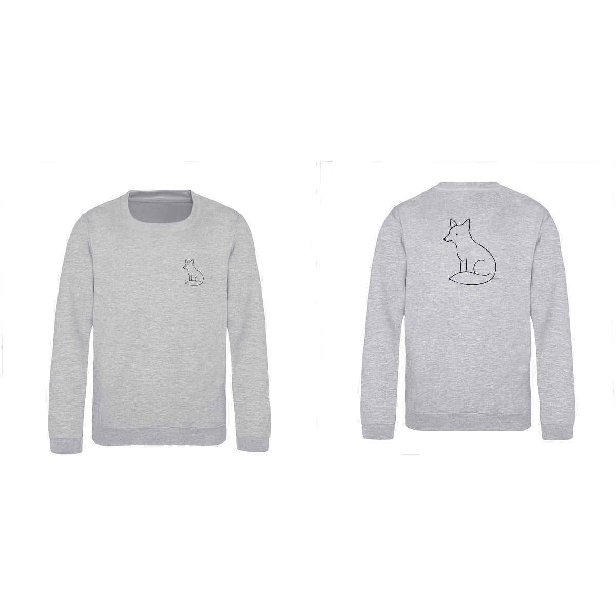 Poised Fox Kids' Sweatshirt - Wild Lines Heather Grey colour variant image